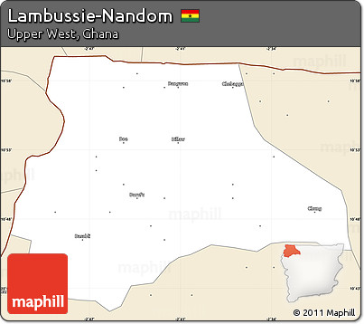 Classic Style Simple Map of Lambussie-Nandom