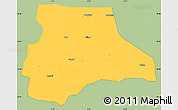Savanna Style Simple Map of Lambussie-Nandom, single color outside