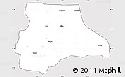 Silver Style Simple Map of Lambussie-Nandom, cropped outside