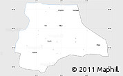 Silver Style Simple Map of Lambussie-Nandom, single color outside