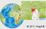 Physical Location Map of Upper West, highlighted country