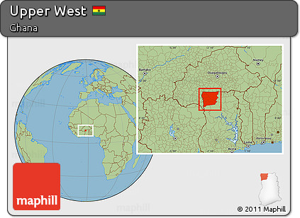 Savanna Style Location Map of Upper West
