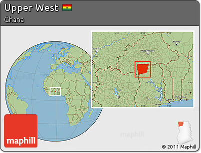 Savanna Style Location Map of Upper West