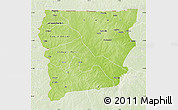 Physical Map of Upper West, lighten
