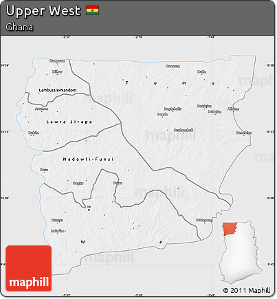 Silver Style Map of Upper West, single color outside