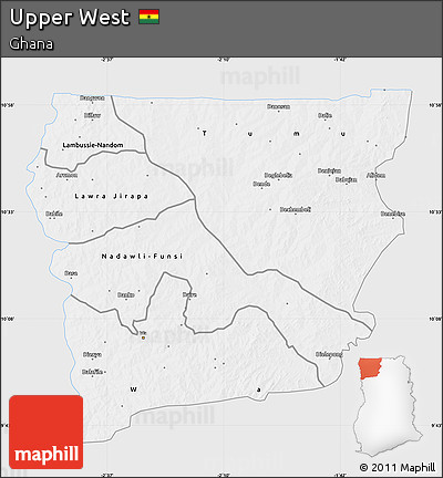 Silver Style Map of Upper West, single color outside