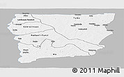Gray Panoramic Map of Upper West, single color outside