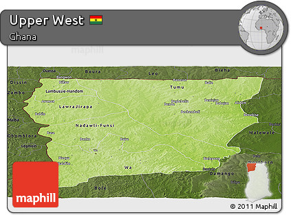 Physical Panoramic Map of Upper West, darken