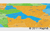 Political Panoramic Map of Upper West, political shades outside
