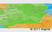 Political Shades Panoramic Map of Upper West