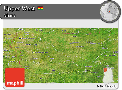 Satellite Panoramic Map of Upper West
