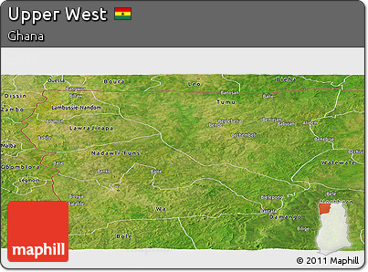 Satellite Panoramic Map of Upper West