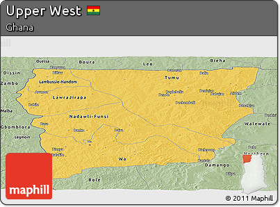 Savanna Style Panoramic Map of Upper West