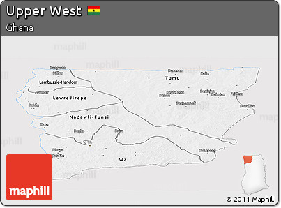 Silver Style Panoramic Map of Upper West, single color outside