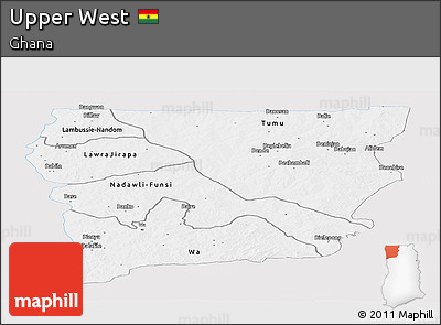 Silver Style Panoramic Map of Upper West, single color outside