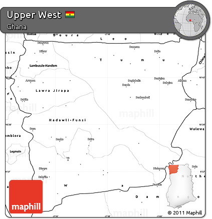Blank Simple Map of Upper West