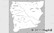 Gray Simple Map of Upper West, single color outside