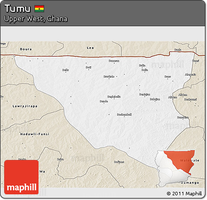 Classic Style 3D Map of Tumu
