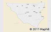 Classic Style 3D Map of Tumu, single color outside