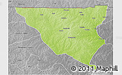 Physical 3D Map of Tumu, desaturated