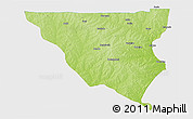 Physical 3D Map of Tumu, single color outside