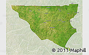 Satellite 3D Map of Tumu, lighten