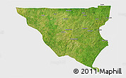Satellite 3D Map of Tumu, single color outside