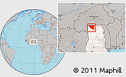 Gray Location Map of Tumu, highlighted country