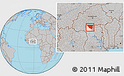 Gray Location Map of Tumu, highlighted parent region
