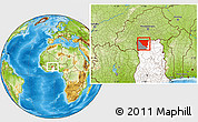 Physical Location Map of Tumu, highlighted country, highlighted parent region