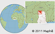 Savanna Style Location Map of Tumu, highlighted country