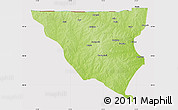 Physical Map of Tumu, cropped outside