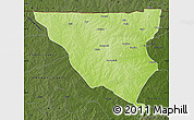 Physical Map of Tumu, darken