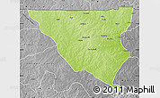 Physical Map of Tumu, desaturated