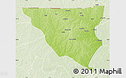 Physical Map of Tumu, lighten