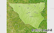 Physical Map of Tumu, satellite outside