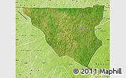 Satellite Map of Tumu, physical outside