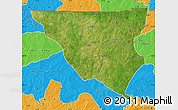Satellite Map of Tumu, political outside