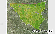 Satellite Map of Tumu, semi-desaturated