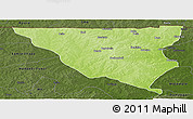 Physical Panoramic Map of Tumu, darken