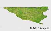 Satellite Panoramic Map of Tumu, cropped outside