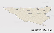 Shaded Relief Panoramic Map of Tumu, cropped outside