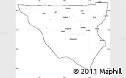 Blank Simple Map of Tumu, cropped outside