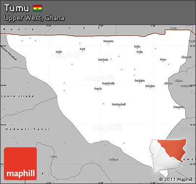 Gray Simple Map of Tumu