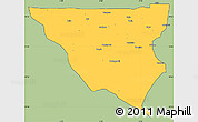 Savanna Style Simple Map of Tumu, cropped outside