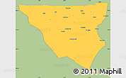 Savanna Style Simple Map of Tumu, single color outside