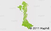 Physical 3D Map of Volta, cropped outside
