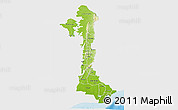 Physical 3D Map of Volta, single color outside