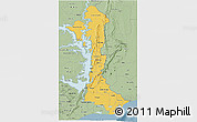 Savanna Style 3D Map of Volta