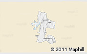 Classic Style 3D Map of Akan Bowire, single color outside